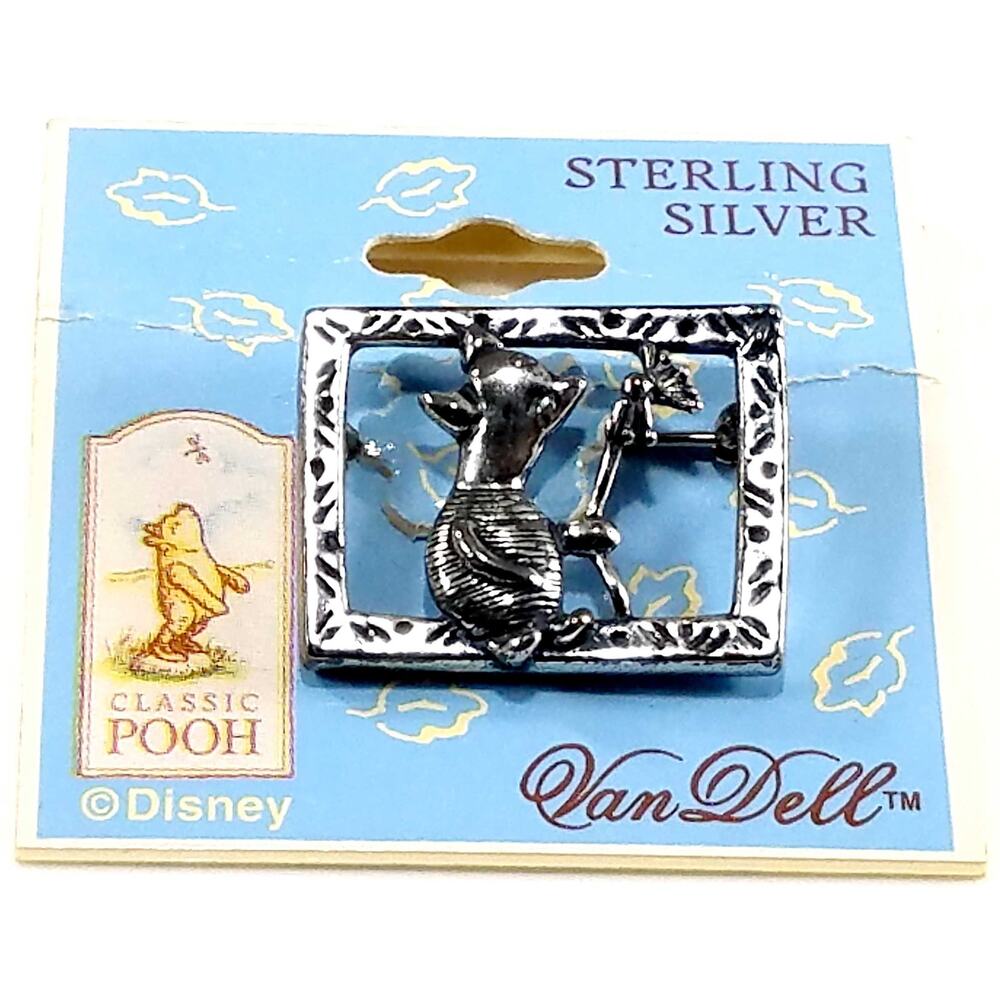 Van Dell Sterling Silver Piglet Brooch Classic Pooh Disney Vintage Jewelry